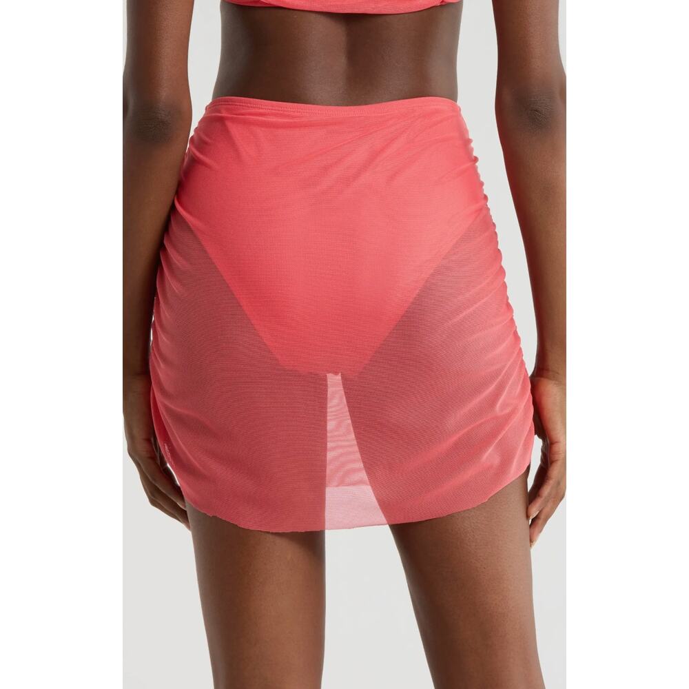 Hutch Tawnie Skirted Bikini Bottoms S NWOT Pink Coral Swim Modest Travel Resort - Picture 5 of 6
